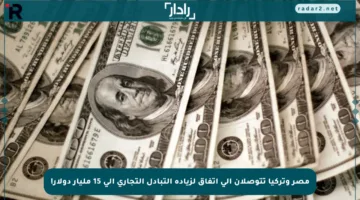 مصر وتركيا تتوصلان إلى اتفاق لزيادة التبادل التجاري إلى 15 مليار دولار!